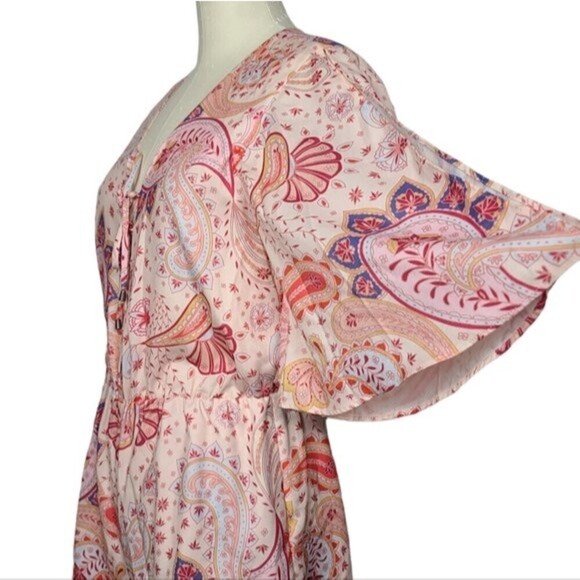 Lovers + Friends Epiphany Paisley Lace Up Romper S - Picture 5 of 11